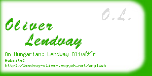 oliver lendvay business card